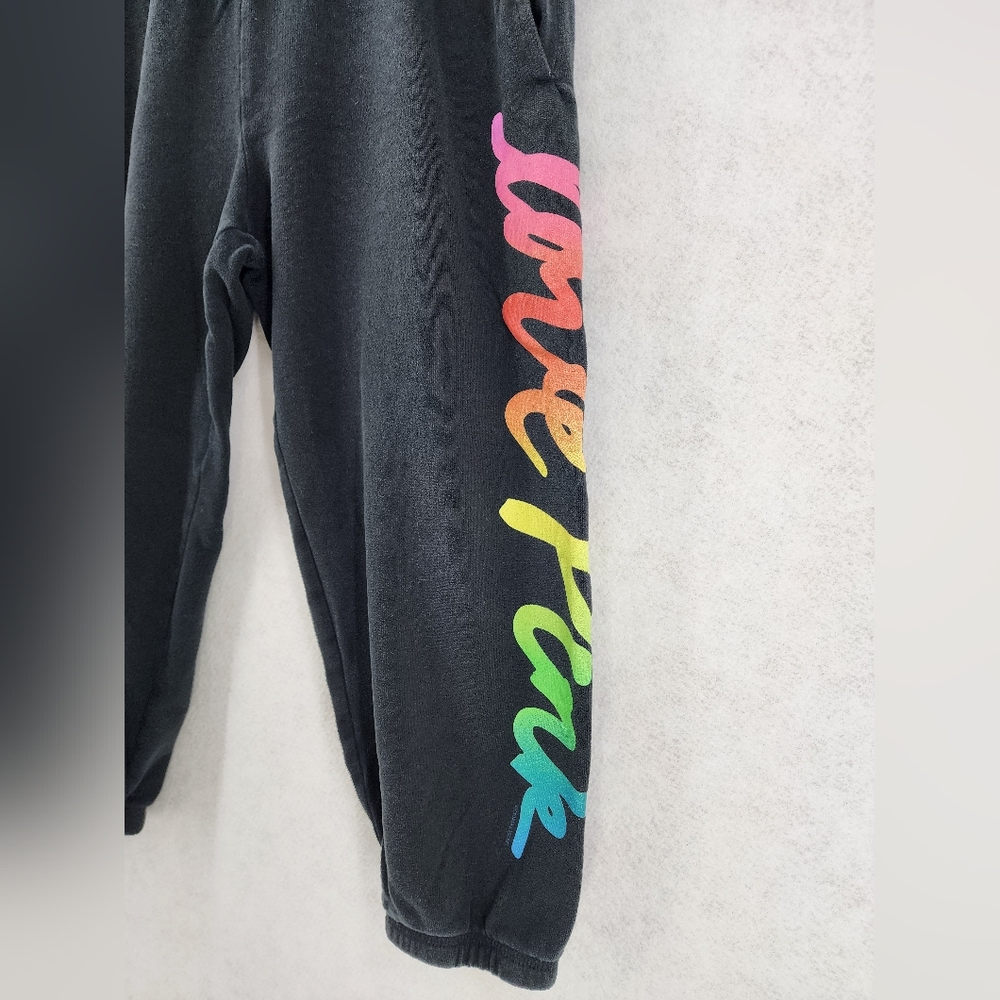 Pink Victoria's Secret Sweatpant Capri Joggers Womens Extra Small Love Pink Neon - Picture 3 of 6